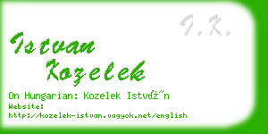 istvan kozelek business card